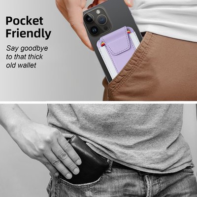 Leather Magnetic Wallet/tracker/stand - Rose Gold