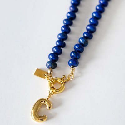Stone Beaded Necklace - Blue