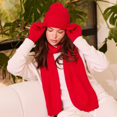 Cashmere Scarf - Cranberry