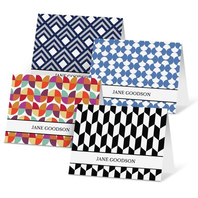 Folded Note Card Collection - Geometric Pattern