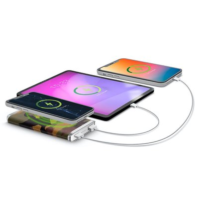 Leather Wireless Power Bank - Camo