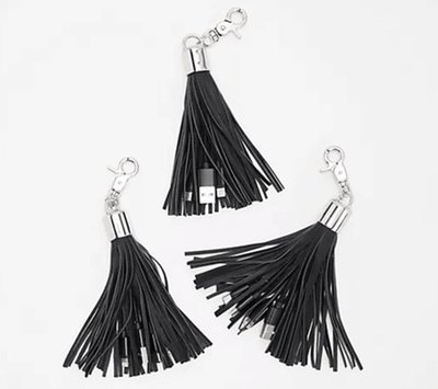 3-in-1 Universal Charging Tassels (Set of 3) - Black