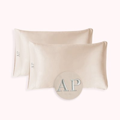 Monogrammed Satin Pillowcases (Set of 2) - Golden Honey