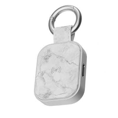 Leather Tag Tracker - Marble