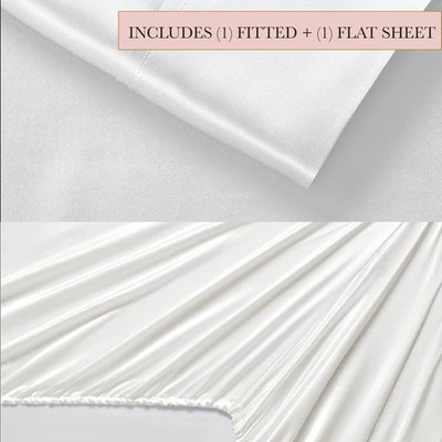 Satin Sheet Set (2-Piece) - White