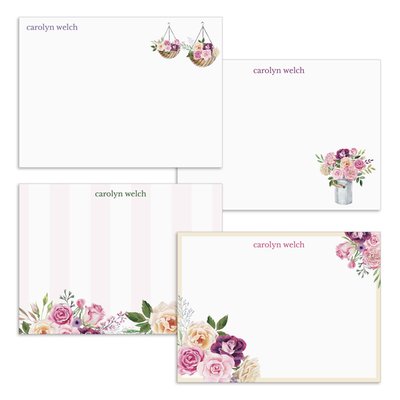 Flat Note Cards - Sweet Blooms