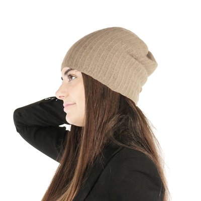 Slouchy Cashmere Hat - Nile Brown