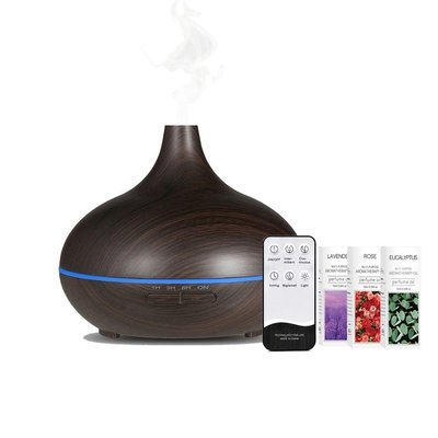Humidifier/Diffuser & 3 Essential Oils - Dark Oak