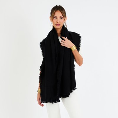Cashmere Wrap Scarf - Black