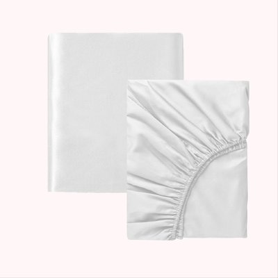 Satin Sheet Set (2-Piece) - White