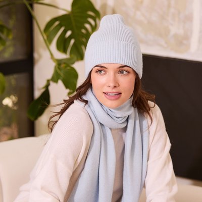 Cashmere Beanie - Ice Blue