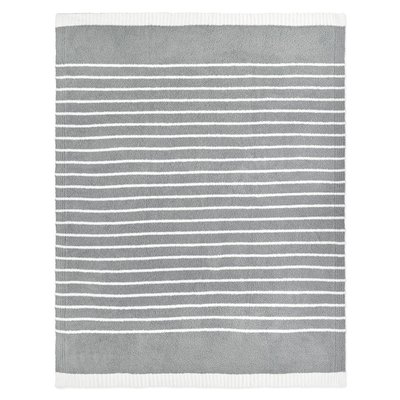 Horizontal Stripe Blanket - Moonbeam/Pearl