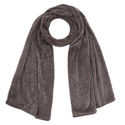 The Chenille Blanket Scarf - Grey