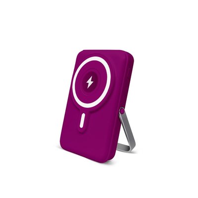 Wireless Charging Battery with Stand - Plum