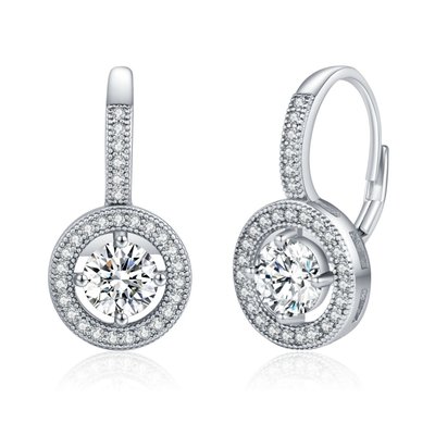 Marie Floating Halo Round Earrings - 2 Color Options