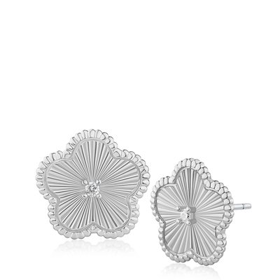 Single Etched Clover Earrings - 2 Color Options