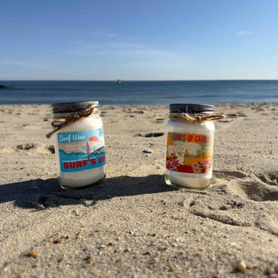 16-Ounce Mason Jar Candles - Surf Wax & Coconut Lime