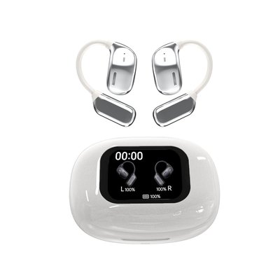 3-in-1 AI Smart Translator Earphones - Silver/White
