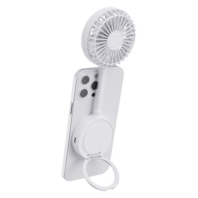 Magnetic Fan & Phone Stand - 8 Color Options - White