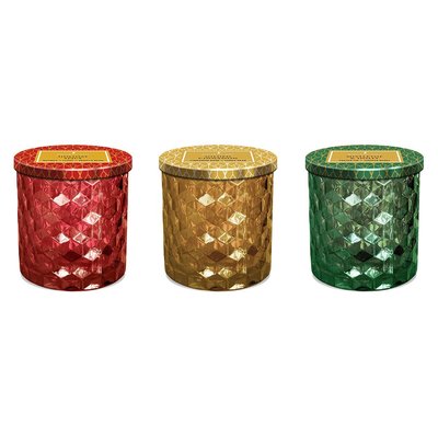 5-Ounce Luxe Holiday Glass Tumbler (Set of 3)