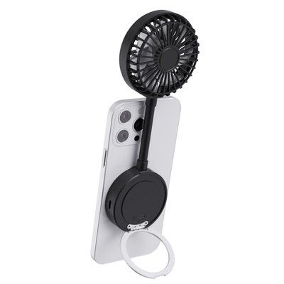 Magnetic Fan & Phone Stand - 8 Color Options - Black