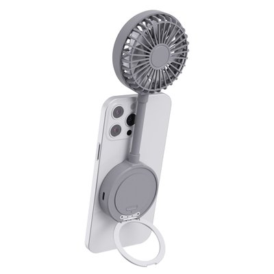 Magnetic Fan & Phone Stand - 8 Color Options - Grey
