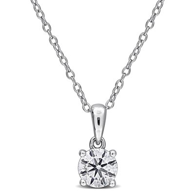 Solitaire Pendant (1ct) - Sterling Silver