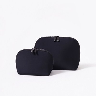 Makeup Pouch (Set of 2) - Black