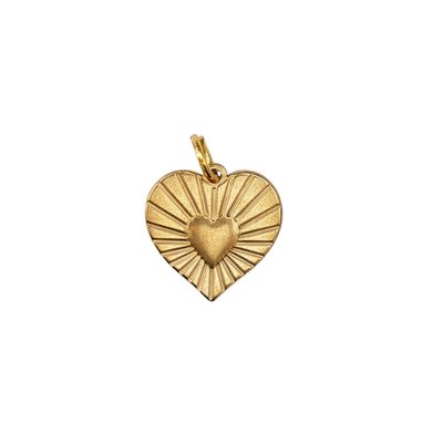 Radiant Heart Charm - Gold-Plated