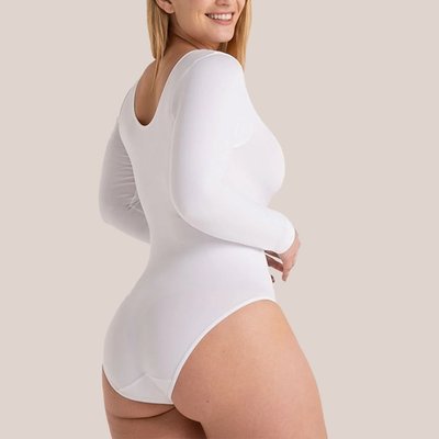 All Day Everyday Long Sleeve Bodysuit - White
