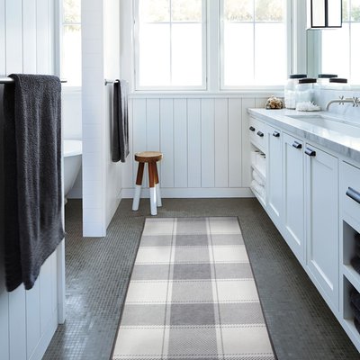 Buffalo Plaid Rug - Grey/White