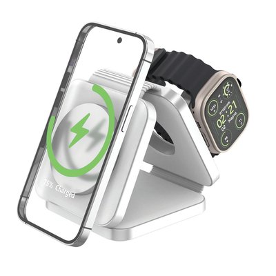 Tri Fold Charging Station - White