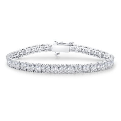 CZ Tennis Bracelet Shimmering Elliptical