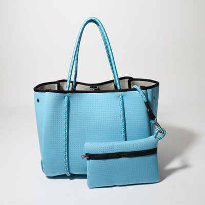 Tote with Pouch - Powder Blue