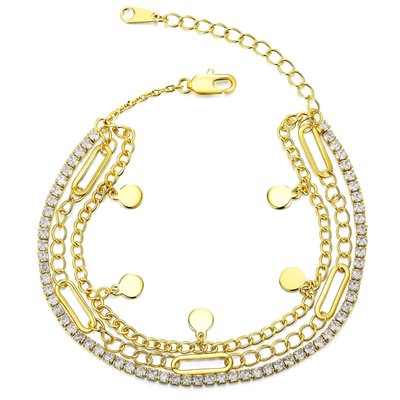Nova Triple-Row Glimmer Link Bracelet