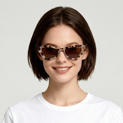 Carla Sunglasses - White Tortoise