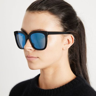 Zuma Sunglasses - Black/Blue Mirrored