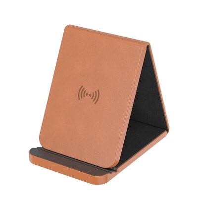 Folding Wireless Charging Stand - Tan/Black