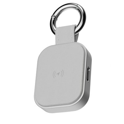Leather Tag Tracker - Grey