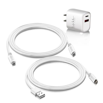 Universal Rapid Charging 3 Piece Bundle - White