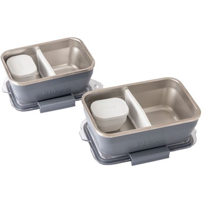 Bento Box (Set of 2) - Slate