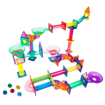 Magnetic Tile Set - 120 Piece Marble Run