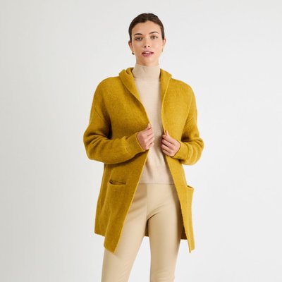 Cashmere Hooded Cardigan - Golden Ochre