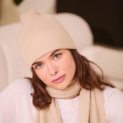 Cashmere Beanie - Oat