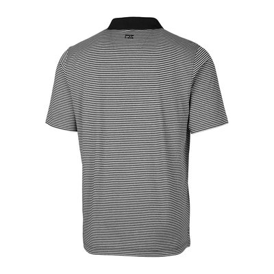 Forge Tonal Stripe Stretch Polo - Black