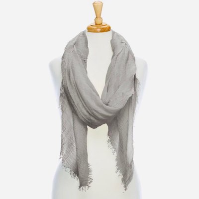 Crinkle Scarf/Shawl - Dove Gray
