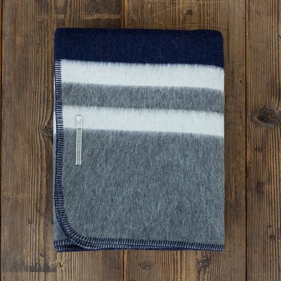 Field Blanket - Navy/Dark Grey/Ivory