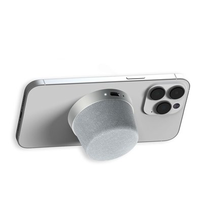 Magnetic Speaker and Phone Stand - 6 Color Options - Silver