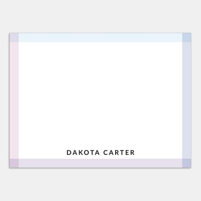 Flat Note Cards - Pastel Border