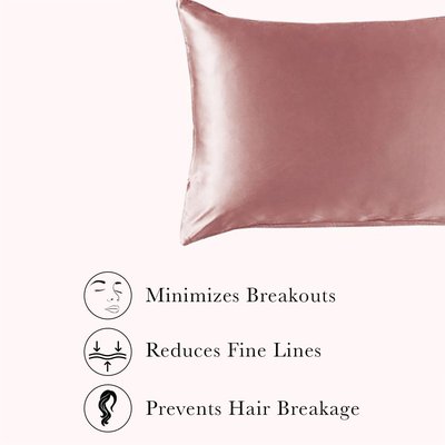 Satin Pillowcase (1 Pack) - Soft Rose